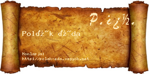 Polák Éda névjegykártya